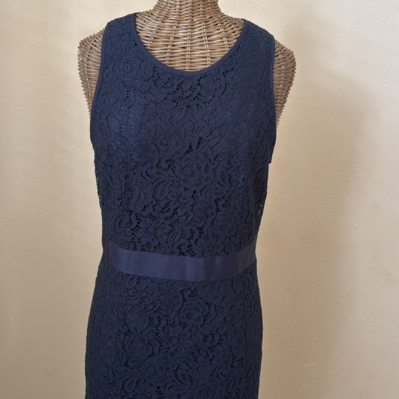 Banana Republic Navy Lace Dress 4 - Picture 2 of 8